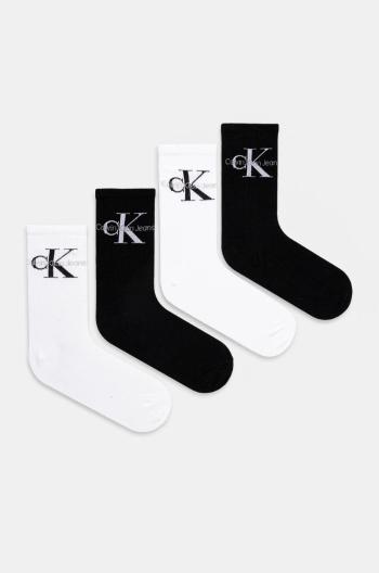 Ponožky Calvin Klein Jeans 4-pack dámské, černá barva, 701229462