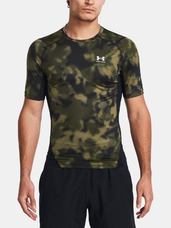 Under Armour UA HG Armour Printed SS Triko Zelená