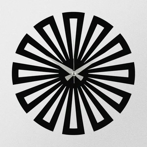 Nástěnné hodiny Enzo S003 Black, 48 x 48 cm