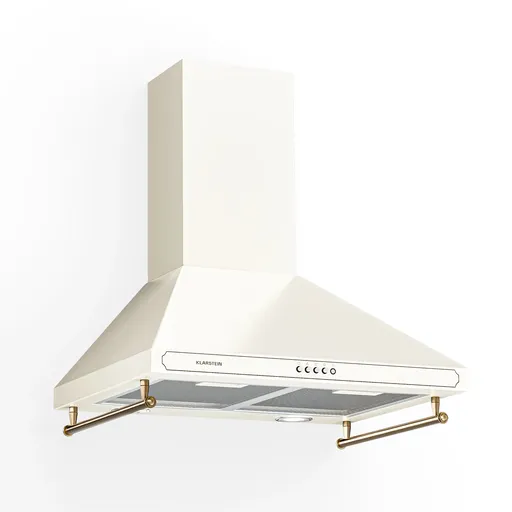 Klarstein Victoria, digestoř, 60 cm, nástěnná, 644,5 m³/h, LED, retro design, černá