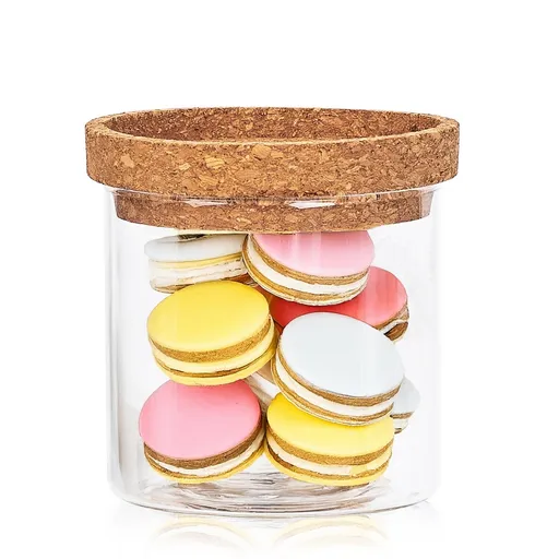 4Home Skleněná dóza na potraviny s víkem Cork, 450 ml, 450 ml