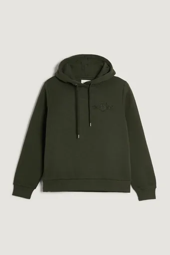 MIKINA GANT REG TONAL SHIELD HOODIE GREEN LAGOON
