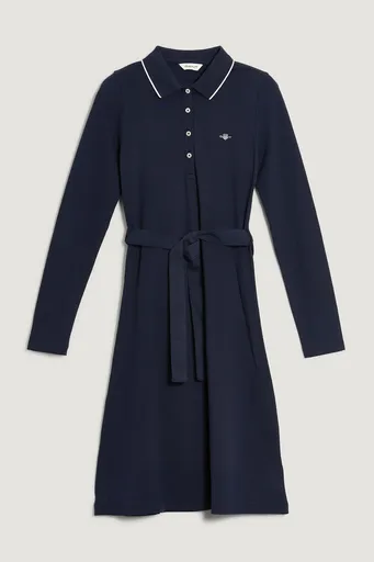 ŠATY GANT PIQUE POLO DRESS EVENING BLUE