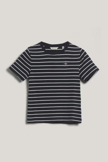 TRIČKO GANT STRIPED SHIELD SLIM T-SHIRT EVENING BLUE