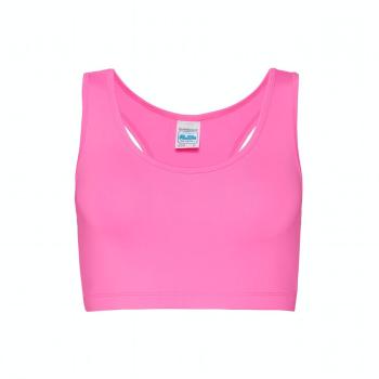 Just Cool Dámský sportovní crop top - Jasně růžová | S