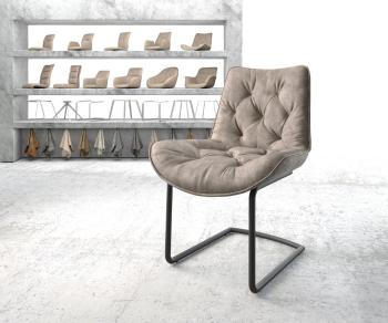 Jídelní židle Taimi-Flex taupe vintage konzolová podnož kulatá