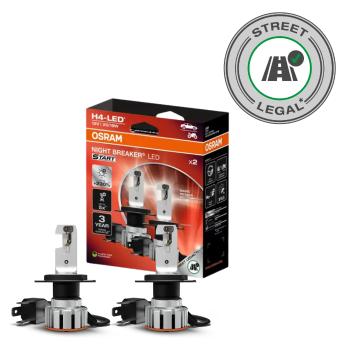 LED lámpa , égő , autó izzó , fényszóró , 2 db-os csomag , H7 , 16W , hideg fehér , OSRAM LEDriving , NIGHT BREAKER , Street legal