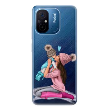 Odolné silikonové pouzdro iSaprio - Kissing Mom - Brunette and Boy - Xiaomi Redmi 12C