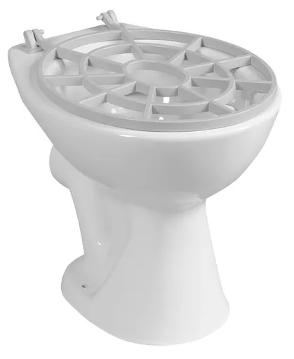 SAPHO Výlevka stojící keramická s roštem 36x47cm, zadní odpad, bílá VKS02