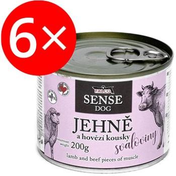 Falco Sense Dog jehněčí a hovězí 6 × 200 g (8594725086057)