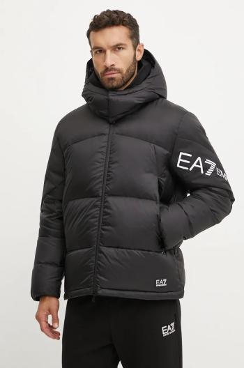 Péřová bunda EA7 Emporio Armani pánská, černá barva, zimní, PNEOZ.6DPB33