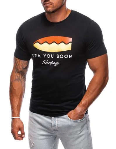 Pánské tričko s potiskem S2003 černé