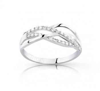 Cutie Jewellery Půvabný prsten z bílého zlata se zirkony Z8036-10-X-2 65 mm