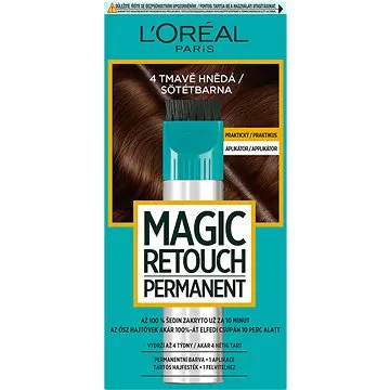L'ORÉAL PARIS Magic Retouch Permanent 4 Tmavě hnědá (3600524043629)