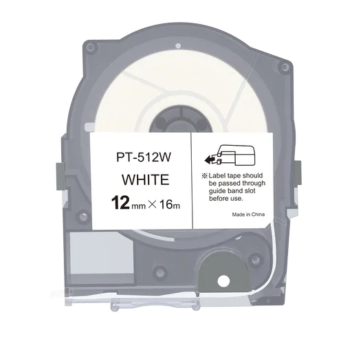 Max LM-512W, 12mm x 16m, bílá kompatibilní páska
