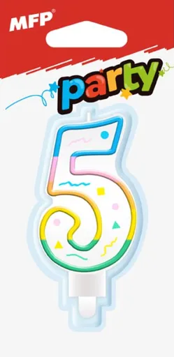 Dortová svíčka MFP č. 5 duhová