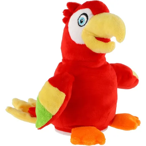 Teddies Plyšový papoušek Jaroušek opakující věty 18 cm
