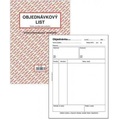 Tiskopis Objednávka A5 samopropis 50 listů BALOUŠEK