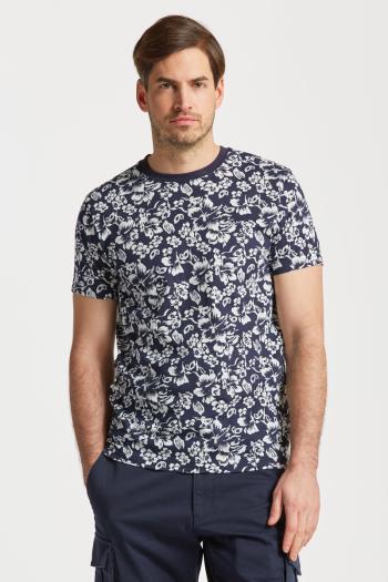 TRIČKO GANT FLORAL PRINT T-SHIRT EVENING BLUE