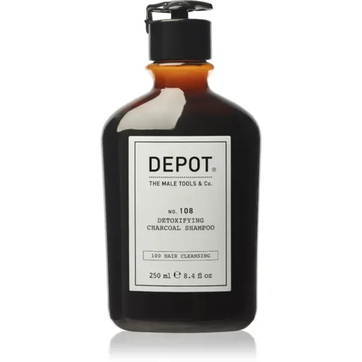 DEPOT 100 HAIR CLEANSING NO. 108 DETOXIFYING CHARCOAL SHAMPOO čisticí detoxikační šampon pro všechny typy vlasů 250 ml
