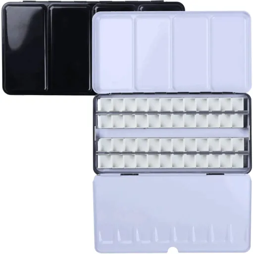 Akvarelová kazeta kovová 48ks