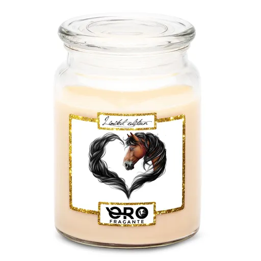 Svíčka Horse heart brown (Vůně svíčky: Vanilka)