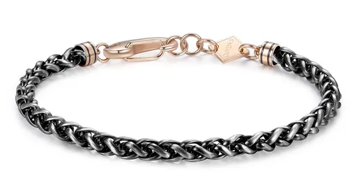 S'Agapõ Pánský bicolor náramek z oceli Ripple SRP25