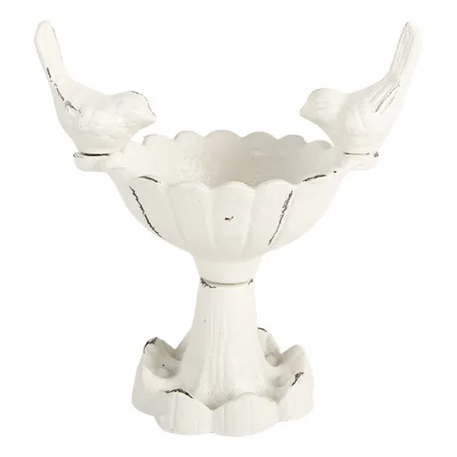 Zlatý antik oválný fotorámeček na noze a korunkou - 9*6*17 cm / 7*9 cm Clayre & Eef