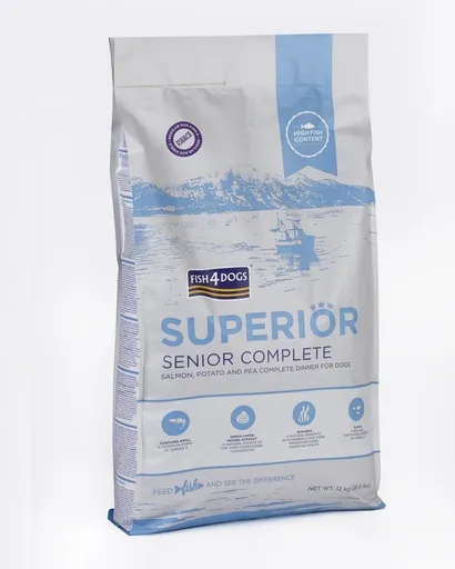 FISH4DOGS Granule velké pro starší psy Superior losos s bramborami 12 kg