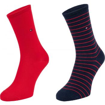 Tommy Hilfiger WOMEN SOCK 2P SMALL STRIPE Dámské ponožky, červená, velikost