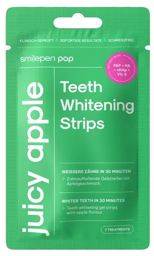Smilepen Pop Juicy Apple Teeth Whitening Strips, bělicí pásky na zuby (7x2 ks)