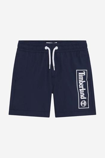 Dětské plavkové šortky Timberland Swim Shorts tmavomodrá barva, s potiskem