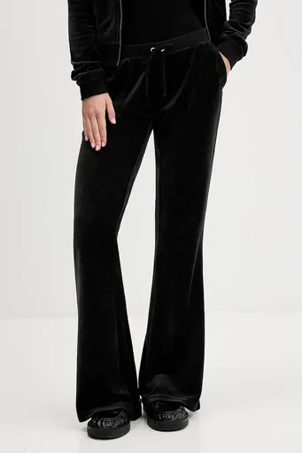 Velurové teplákové kalhoty Juicy Couture CAISA LOW RISE PANT