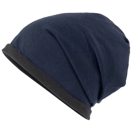 Myrtle Beach (Daiber) Čepice Single Beanie MB7131 - Tmavě modrá / tmavě šedá