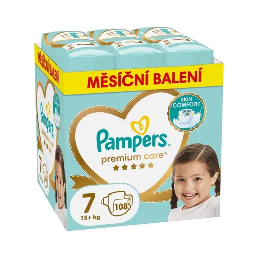Pampers Premium Care vel. 7 15+ kg dětské pleny 108 ks