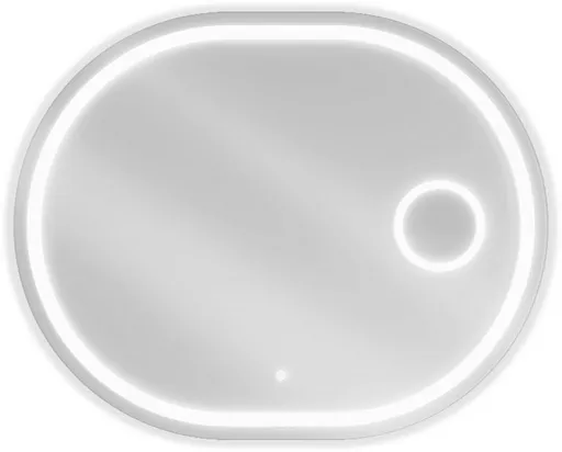 MEXEN Umba zrcadlo s osvětlením s kosmetickým zrcátkem 80 x 60, LED 600 9822-080-060-611-00