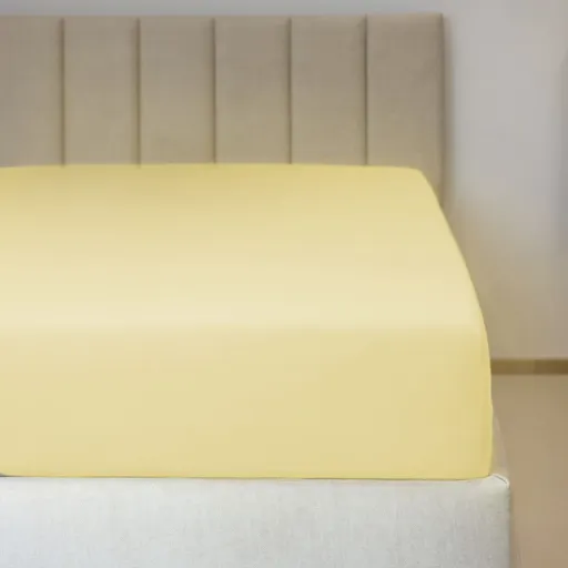 Polášek Jersey prostěradlo s elastanem - Světle žlutá | 140 x 200 cm