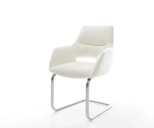 Jídelní židle Yago-Flex s područkami bouclé měkký béžová