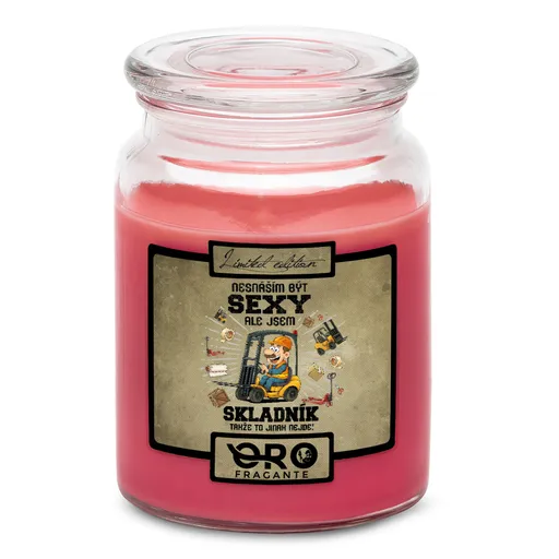 Svíčka Sexy skladník (Vůně svíčky: Višně v čokoládě)