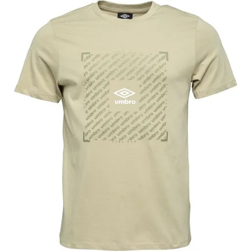 Umbro FTBL BOX GRAPHIC TEE Pánské triko, béžová, velikost