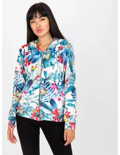 Dámská mikina na zip s potiskem RUE PARIS RUE PARIS modrobílá