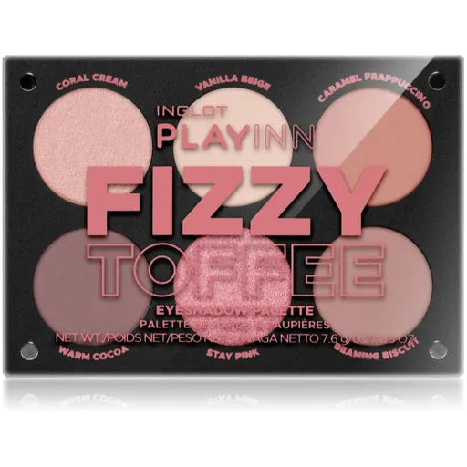 Inglot PlayInn Eyeshadow Palette paletka očních stínů odstín Fizzy Toffee 7.6 g