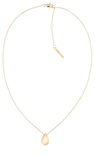 Calvin Klein Bronzový náhrdelník z oceli Tear Drop Sculptured Drops 35000085