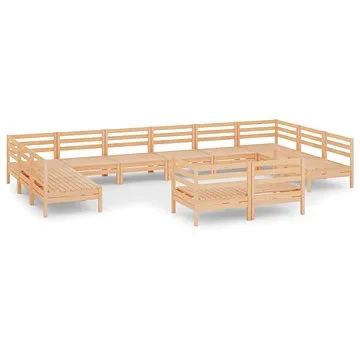 12dílná zahradní sedací souprava masivní borovice, 3083494 (3083494)