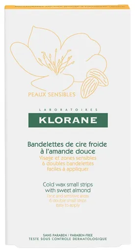 Klorane Studené voskové pásky na obličej (Cold Wax Small Strips) 6 ks