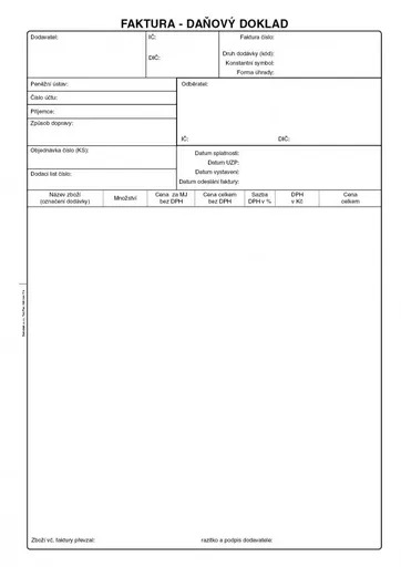 Tiskopis Faktura - daň. doklad A4 samopropis 50 listů BALOUŠEK