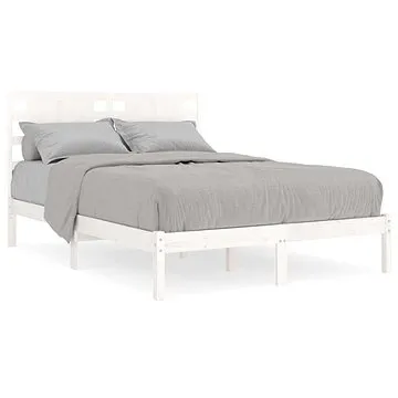 Rám postele bílý masivní borovice 140 × 190 cm, 3104199 (3104199)