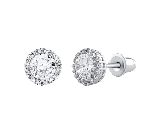 Silvego Stříbrné náušnice Aga s čirými Brilliance Zirconia DCC2056235EW