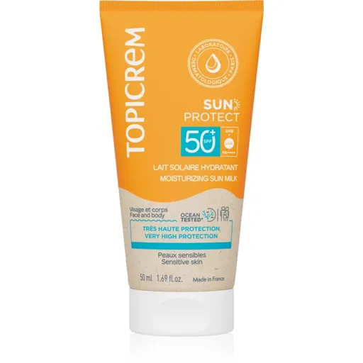 Topicrem Sun Protect Moisturizing Sun Milk hydratační mléko na opalování SPF 50+ 50 ml