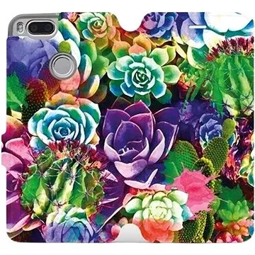 Flipové pouzdro na mobil Xiaomi Mi A1 - MG08S Sukulenty a kaktusy (5903226343843)